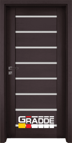 Интериорна врата Gradde Axel Glas, Graddex Klasse A - цвят Орех Рибейра