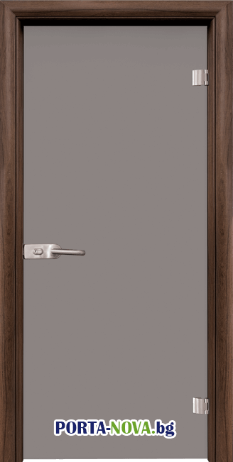 Стъклена интериорна врата, Matt G 11-1, каса Орех