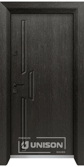 Входна врата Unison Optima 4568p Цвят Черна Мура